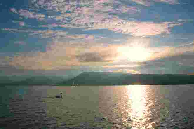 Noch eine sonnige Abendstimmung am See