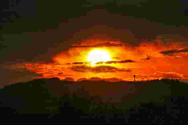 Abendlicher Blick auf den Haunsberg 