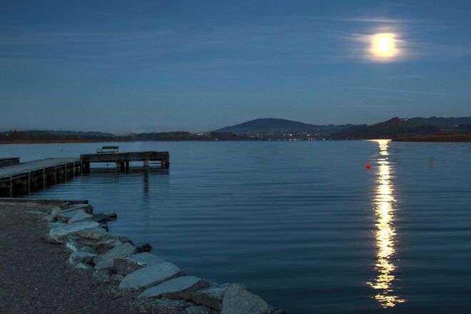 Vollmond heute über dem Wallersee