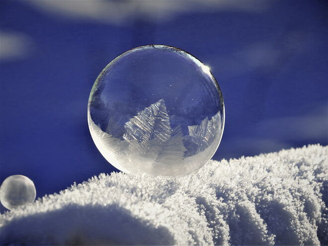 Gefrorene Seifenblase