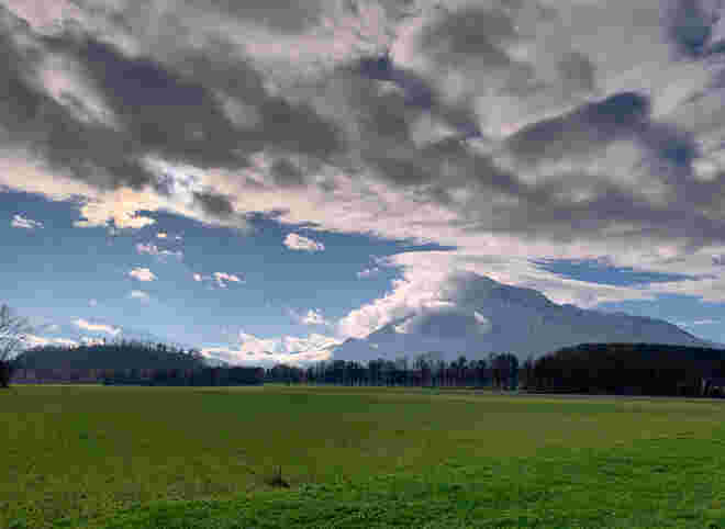Wolken über Salzburg Süd