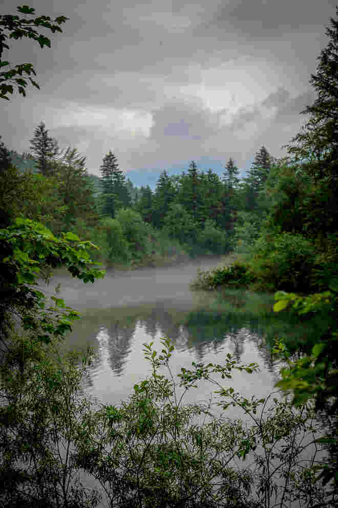 Wolken und nebelig...