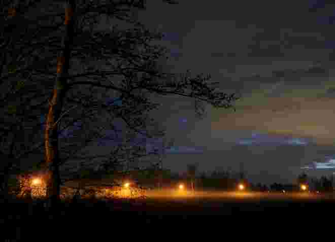 Abenddämmerung beim Strandbad Seekirchen