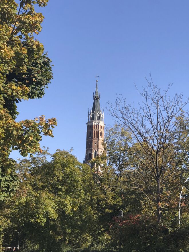 St. Martin spitzt durch die Bäume