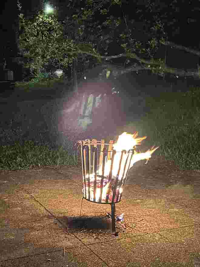 Osterfeuer in St. Severin