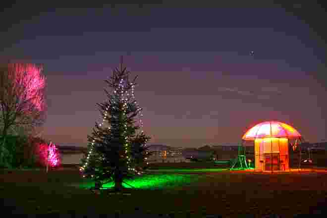 Heutige Weihnachtsstimmung beim Seekirchner Strandbad