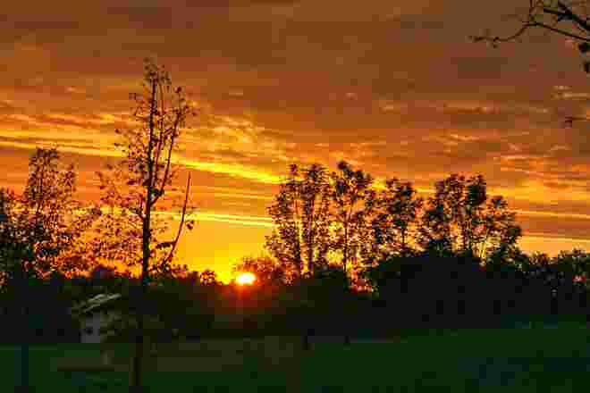 Traumhafter Sonnenuntergang heute in Eugendorf