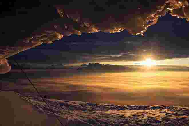 Traumhafter Sonnenuntergang gestern am Gaisberg