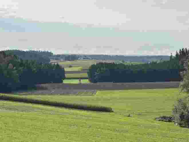 Die Landschaft sieht so friedlich aus! 