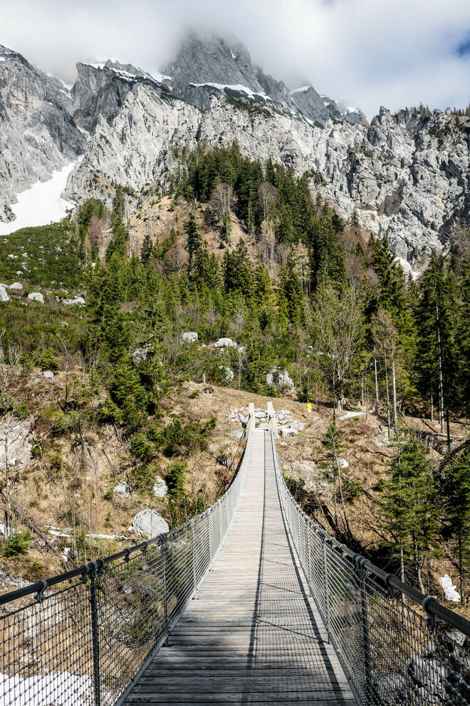 Hängebrücke im Klausbachtal....