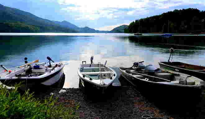Abendliche Idylle am Fuschlsee