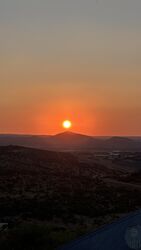 Sunset von Terrasse Rivercrossing Lodge