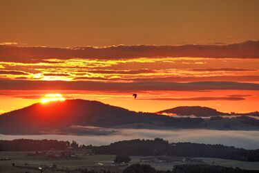 Heute war er wieder einmal besonders schön - der Sonnenaufgang über dem Flachgau 