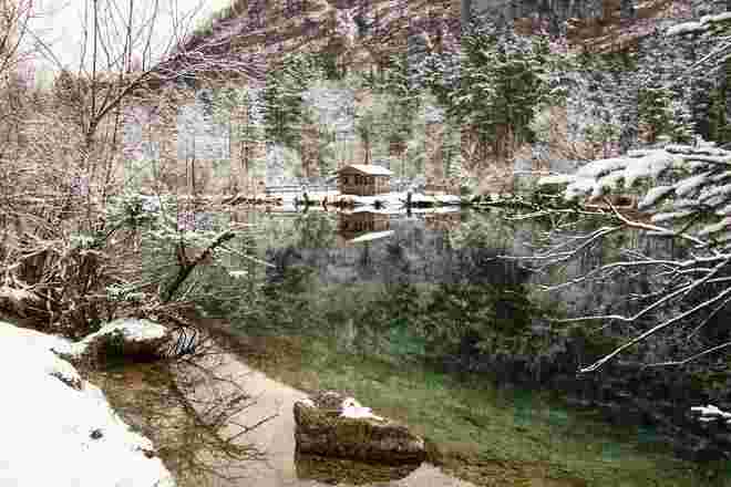 Winterliches Bluntautal