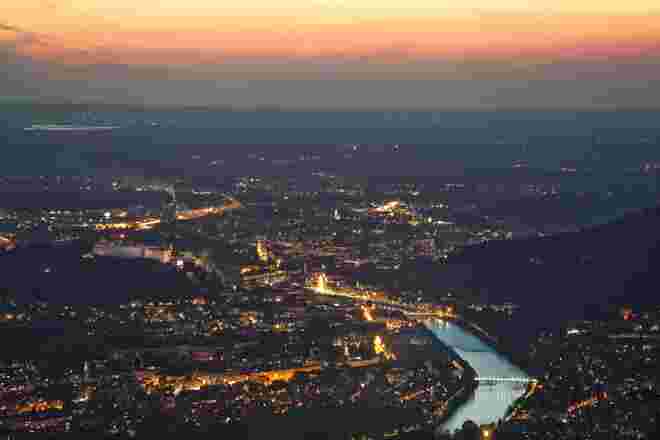 Salzburg in der Abenddämmerung