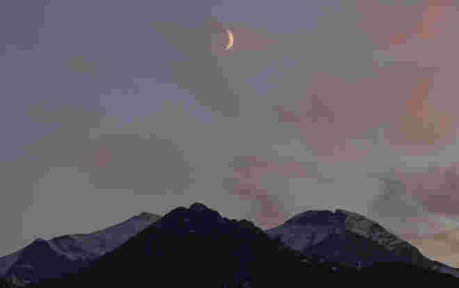 Mond über dem Imbachhorn. 