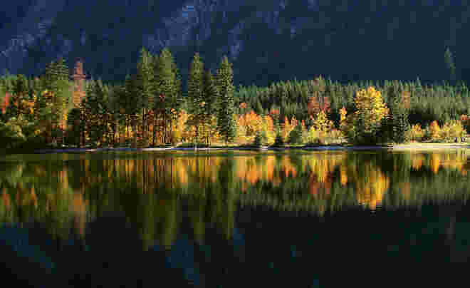 Herbstflammen am See