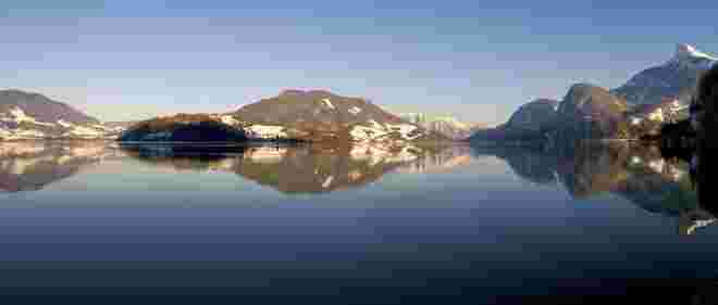 Mondsee die Ostseite