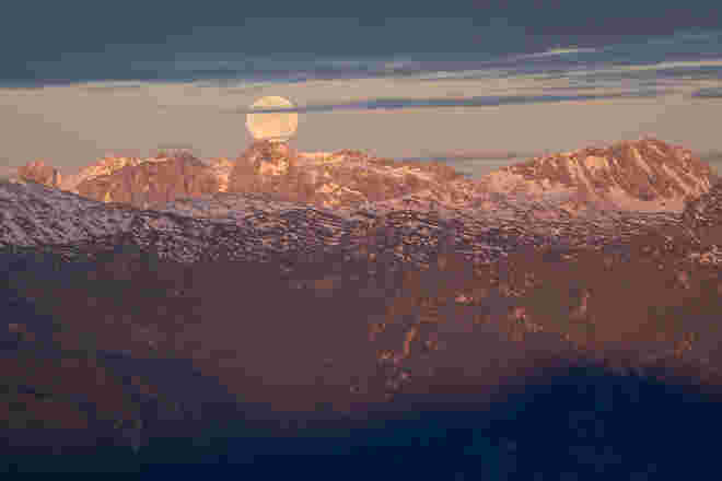 der Mond über dem Hagengebirge