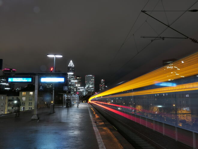 Lichteffekt -fahrender Zug