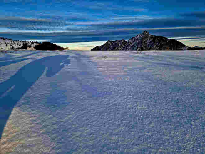 Licht Spill im Schnee 