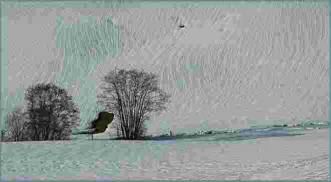 . . .  dieser Schnee  r i n n t 