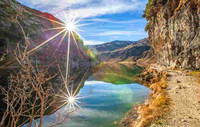 Sonnenstrahlen am Tappenkarsee