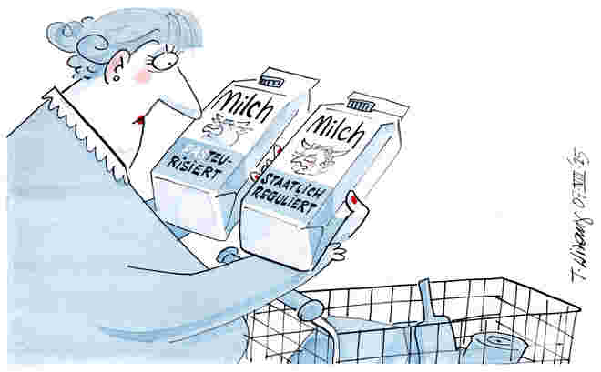 Vorm Milchregal…