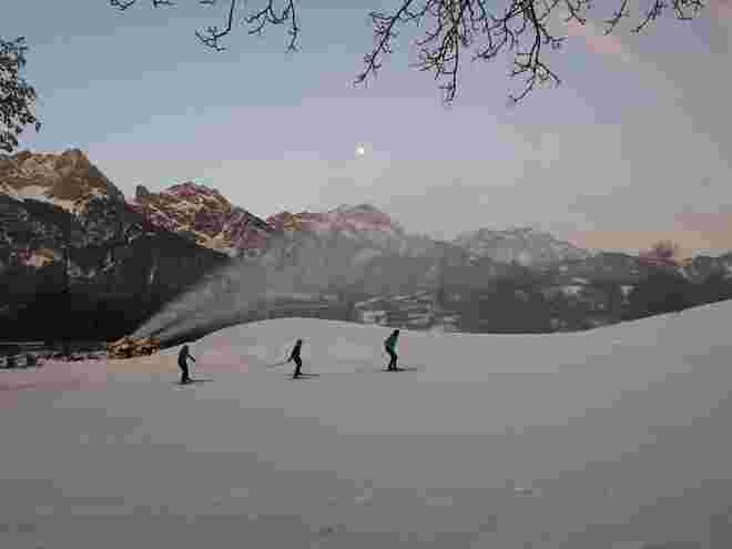 Nordic Park Saalfelden mit Vollmond