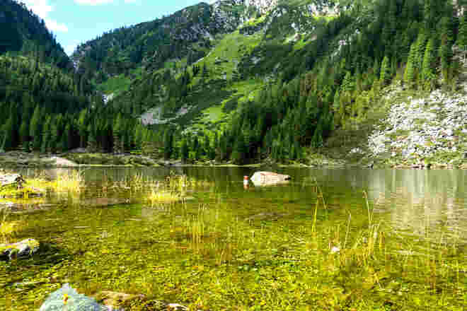 Der Weg ist unter Wasser