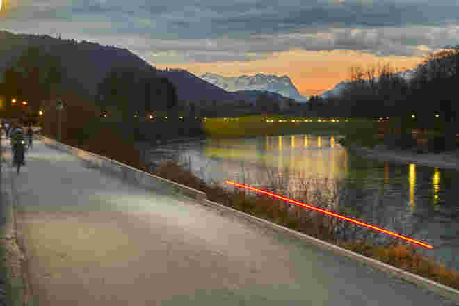 Abendlicher Radverkehr