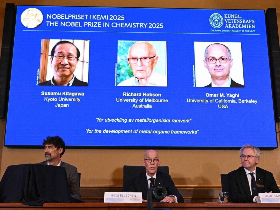 Chemie-Nobelpreis 2025 geht an drei Materialforscher
