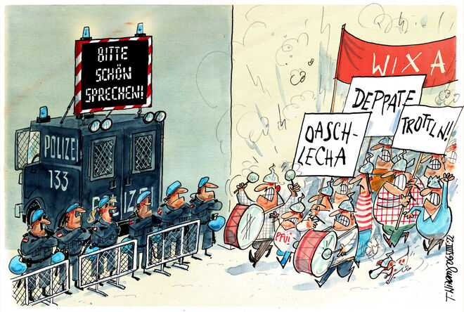 Um Deeskalation bemüht ... 