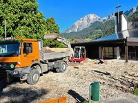 Dorfplatz Lenzing in Saalfelden: Die Umbauarbeiten haben begonnen