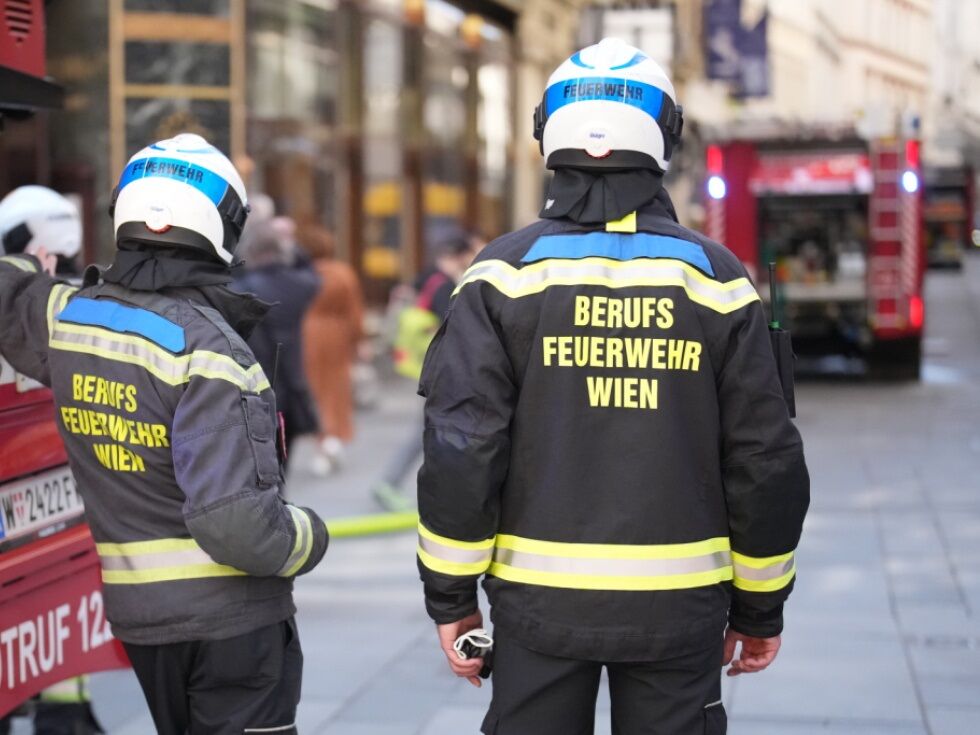 Dunajska poklicna gasilska brigada rešila enajst ljudi in psa iz goreče stavbe