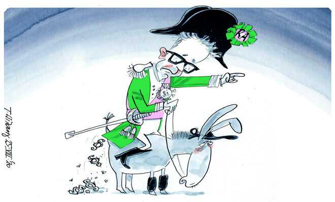 Feldmarschall Anschober und sein Schlachtross ...