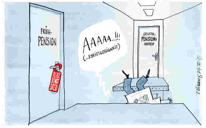 Im Pensionskorridor ...