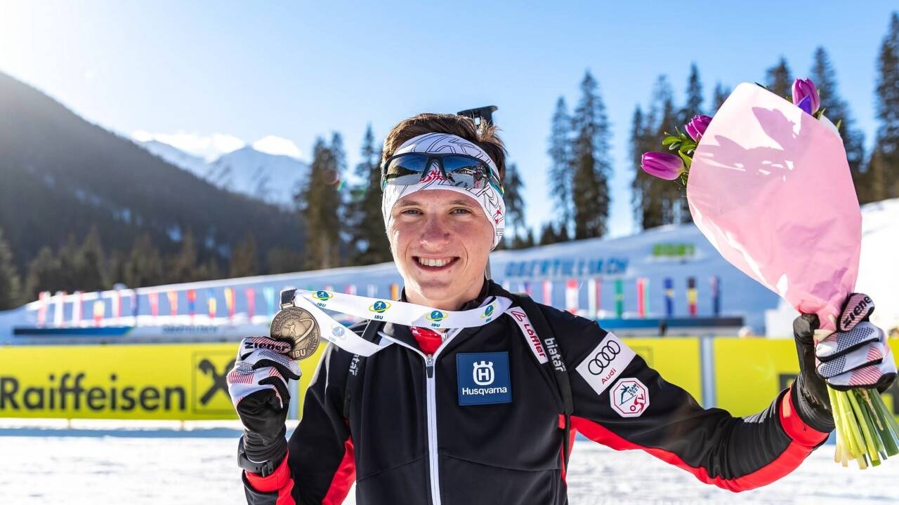 Bronze gab es für Biathlon-Talent Leon Kienesberger. 