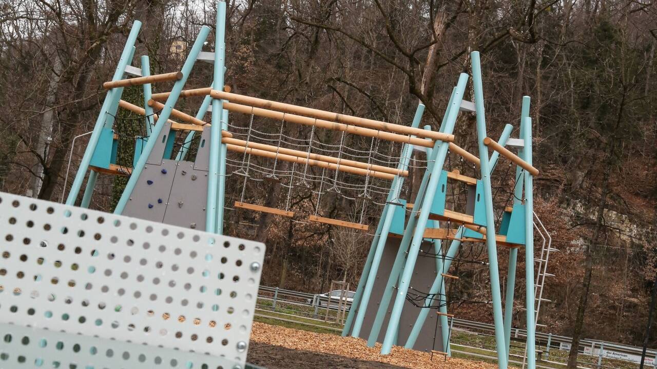 Der neue Hochseilgarten. 