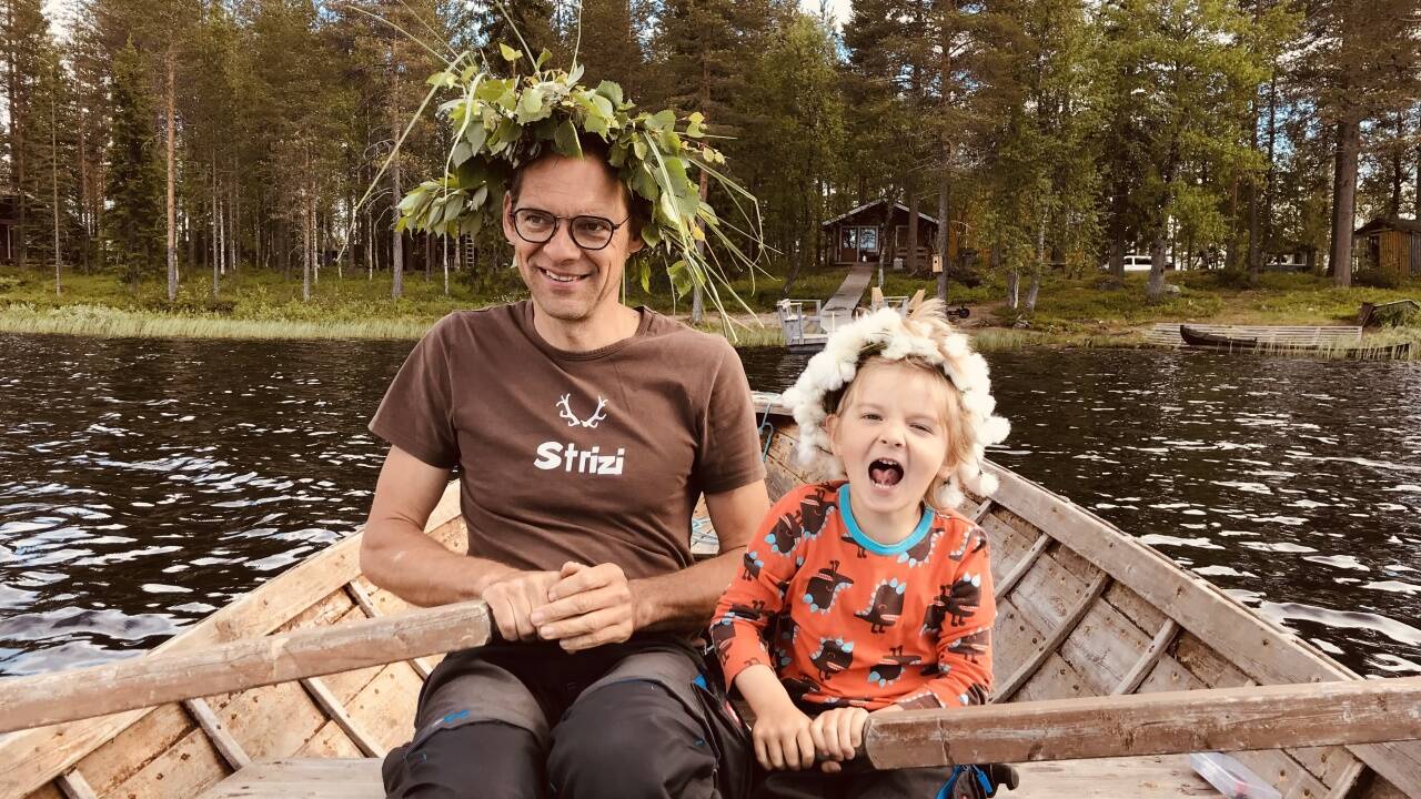 Walter mit Sohn Lasse. 