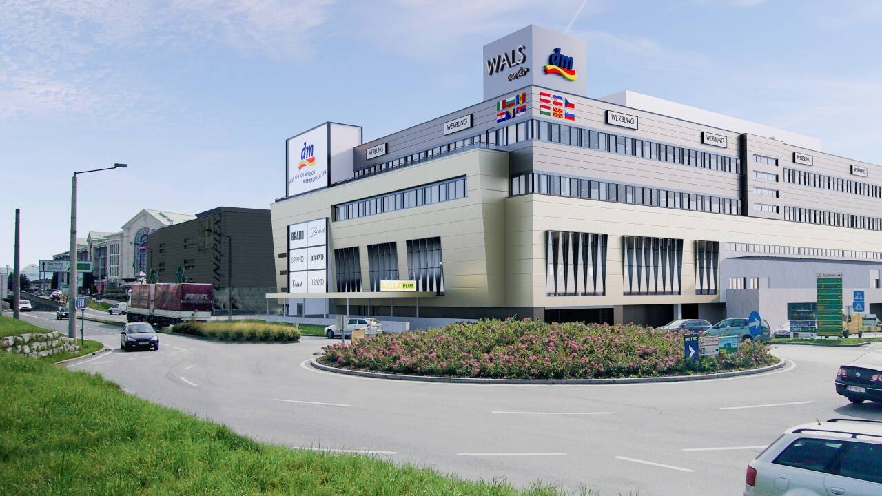 So soll das neue dm-Headquarter für Österreich und Südosteuropa in Wals-Himmelreich ausschauen (Visualisierung).  