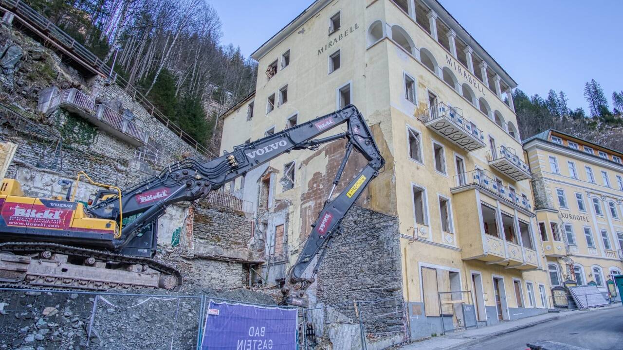 Das Hotel Mirabell in Bad Gastein wird bis auf die denkmalgeschützten Teile abgetragen.  