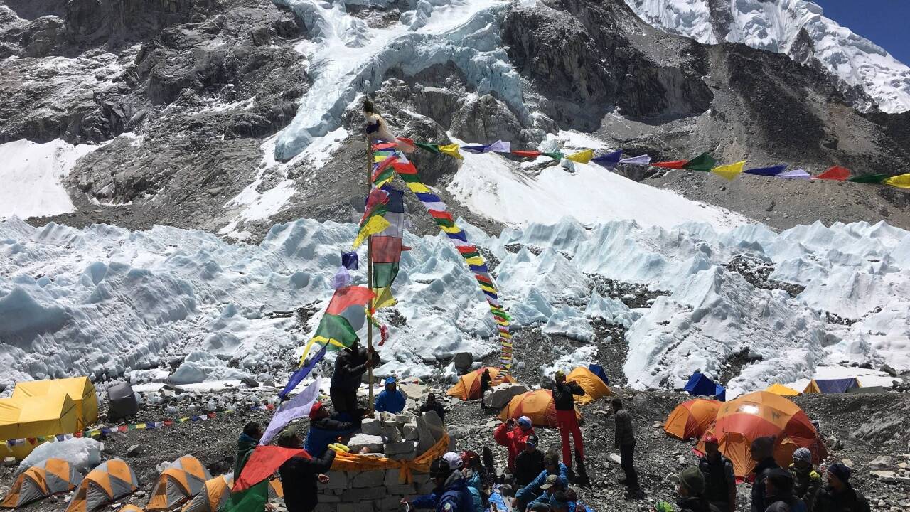 Der Weg zum Mount Everest. 