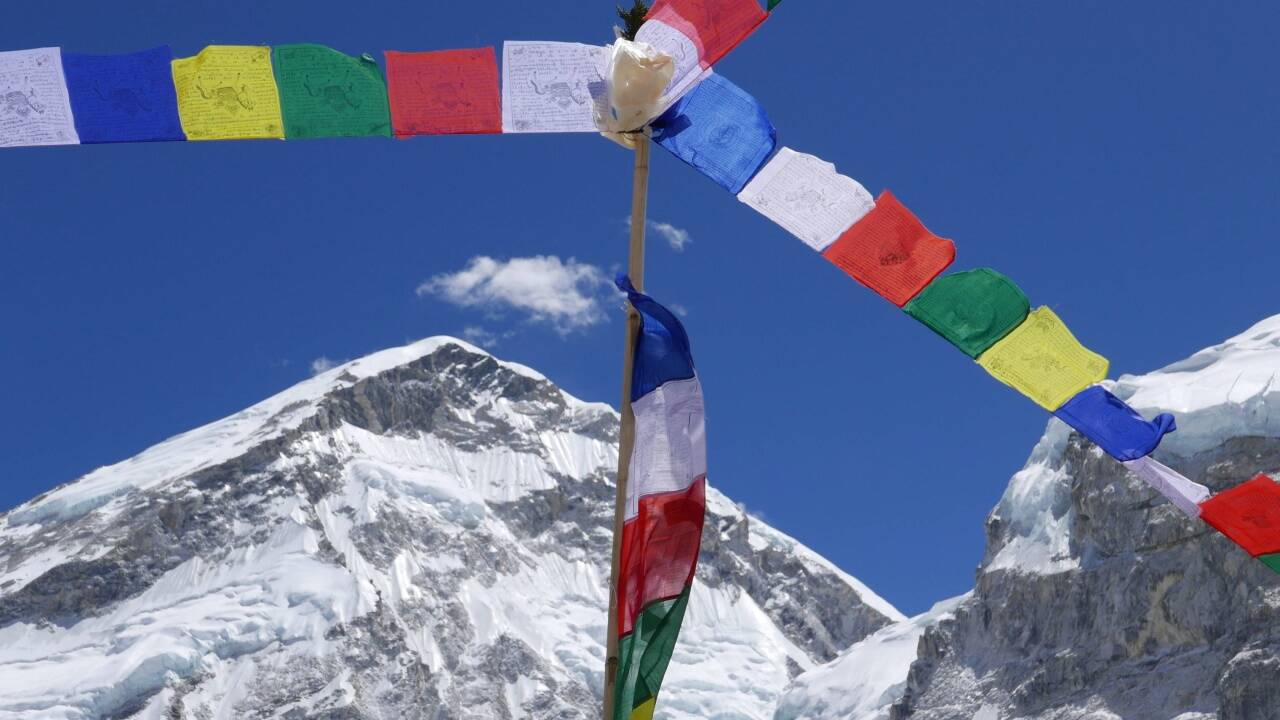 Der Weg zum Mount Everest. 