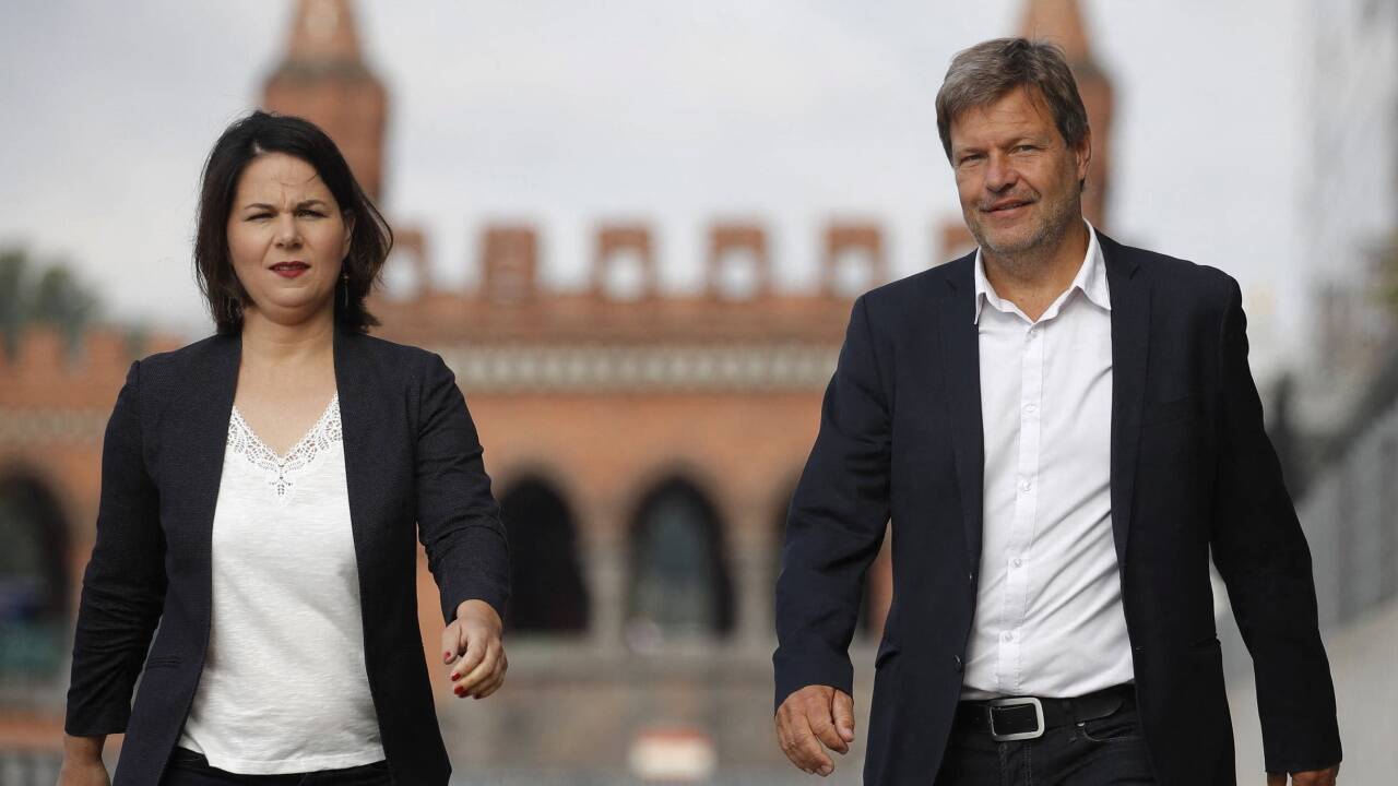 Die Chefs der deutschen Grünen Annalena Baerbock and Robert Habeck – wer geht als Spitzenkandidat auf die Wähler zu? 