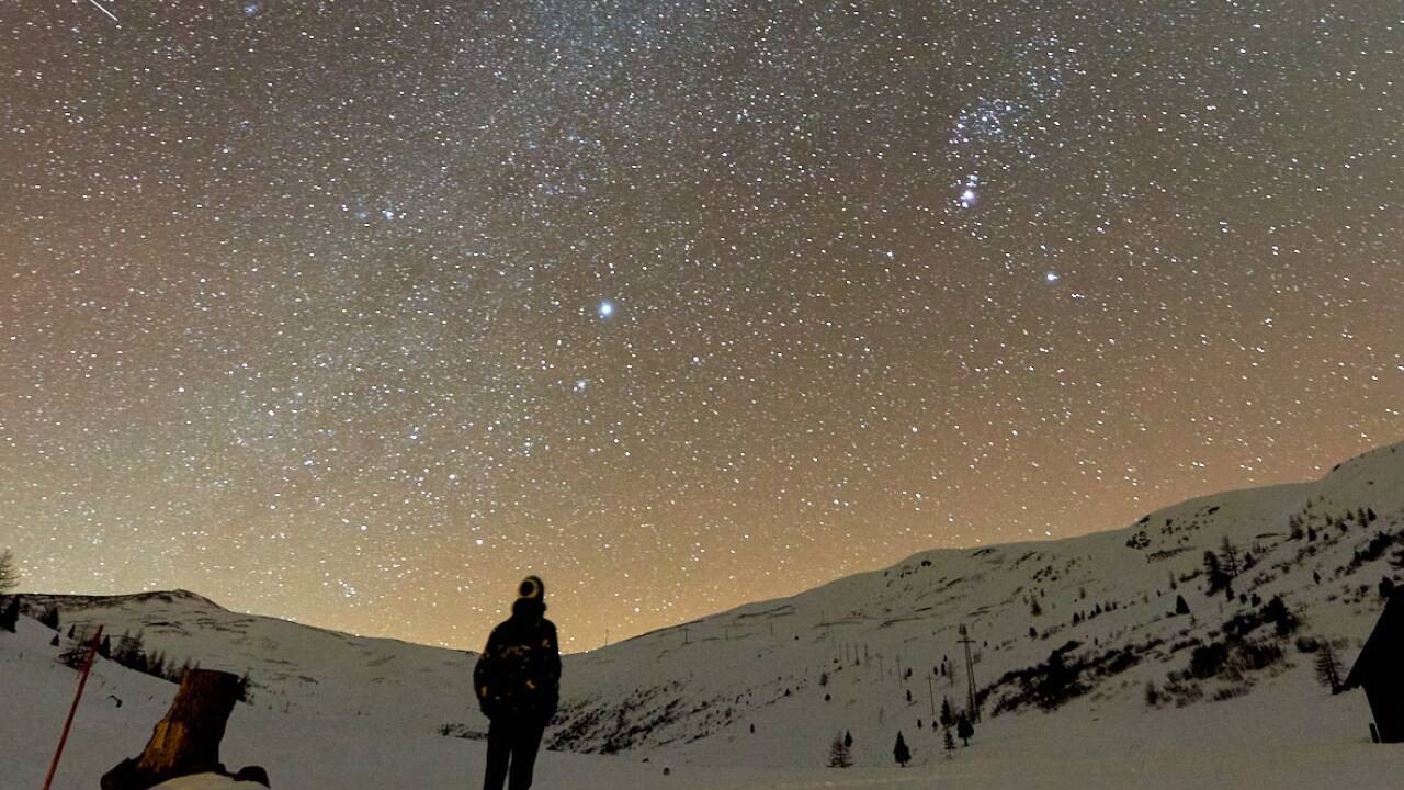Die Milchstraße über der Karneralm in Ramingstein.   Die Milchstraße über der Karneralm in Ramingstein.