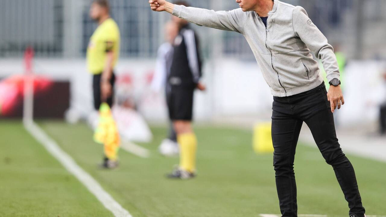Salzburgs Trainer Jesse Marsch coacht ab Sommer RB Leipzig und macht sich für Rene Aufhauser als Nachfolger stark.  Salzburgs Trainer Jesse Marsch coacht ab Sommer RB Leipzig und macht sich für Rene Aufhauser als Nachfolger stark.
