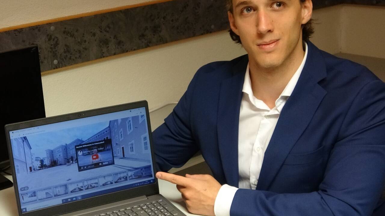Niklas Knapp hat den virtuellen Rundgang durch den Salzburger Landtag gestaltet. 