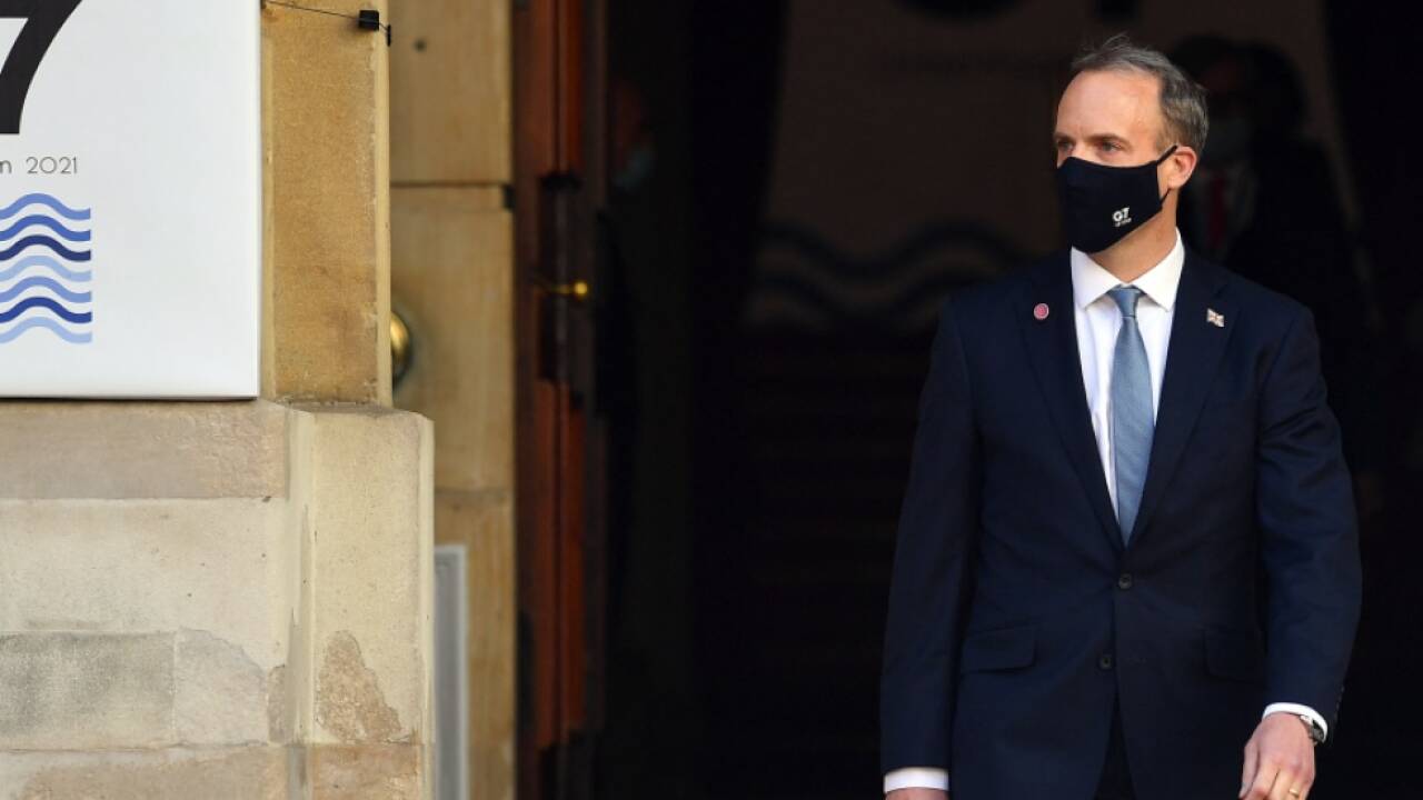 Gastgeber Dominic Raab beim G7-Au§enministertreffen  Gastgeber Dominic Raab beim G7-Au§enministertreffen