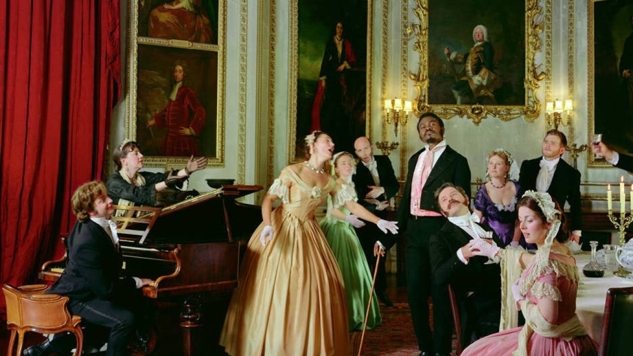 Yinka Shonibare: „Diary of a Victorian Dandy: 19.00 hours“, 1998.<br> 